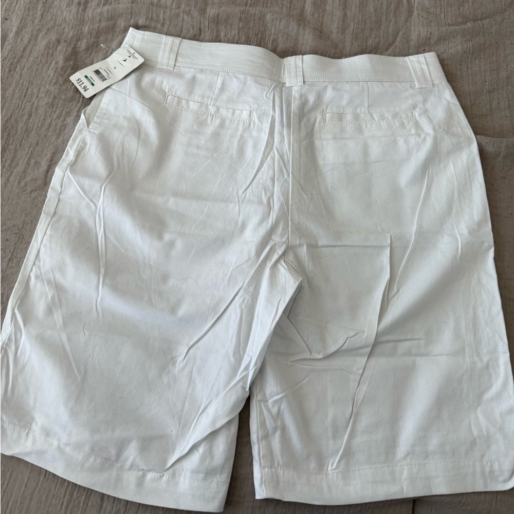 White Casual Shorts